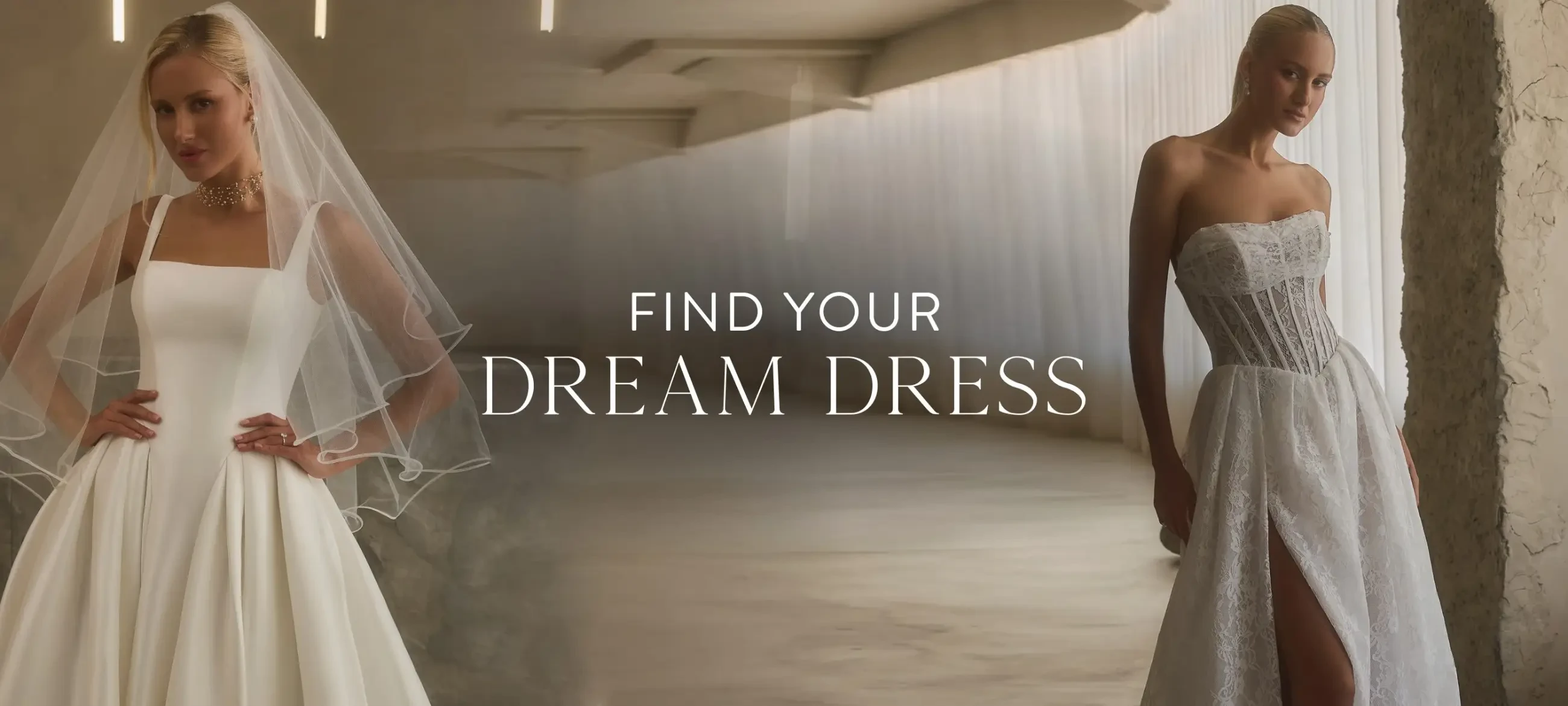 brides wearing a-line wedding gowns